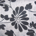 flocking Polyester Linen look upholstery fabric for sofa